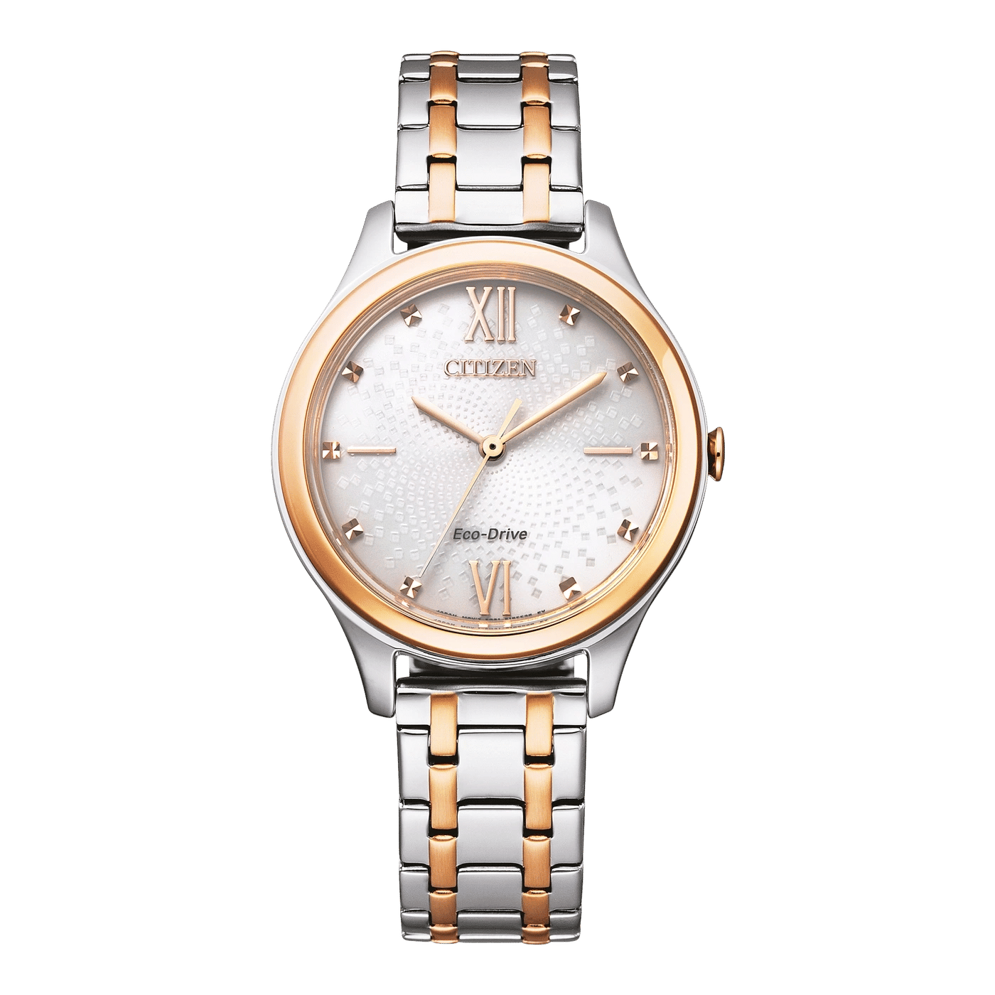 Citizen Eco Drive EM0506-77A Damenuhr Bicolor • Solarbetrieb • Römische Indizes