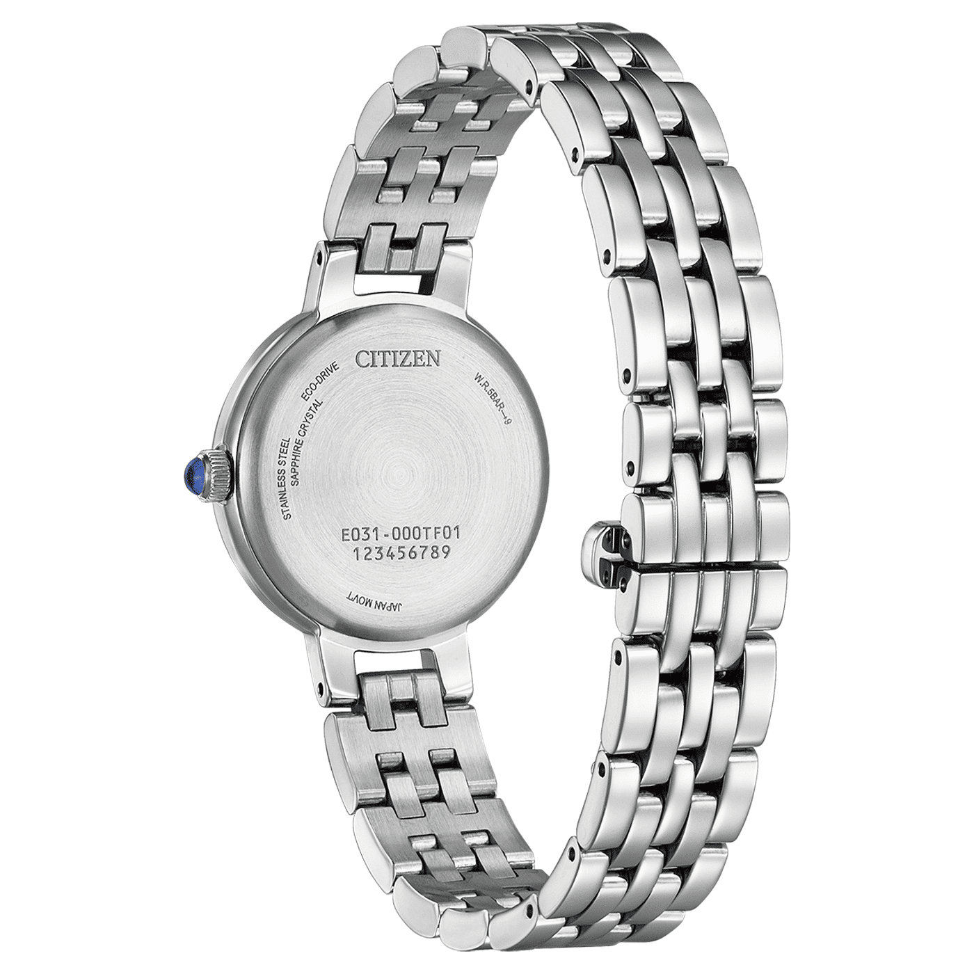 Citizen L-Line EM0990-81E Damenuhr Schwarz • Eco-Drive Saphirglas • Edelstahlarmband, Bild 5