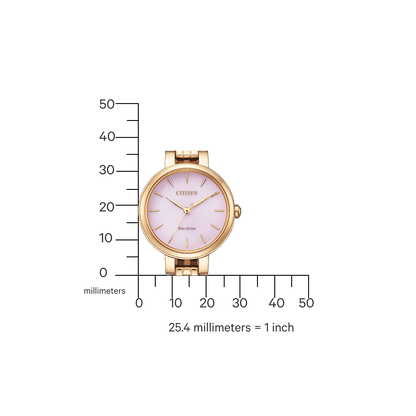 Citizen L EM0993-82X Damenuhr Roségold • Saphirglas • Eco-Drive Solar