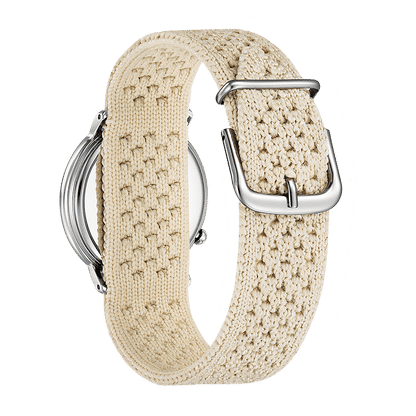 Citizen Ambiluna EM1006-40A Damen Armbanduhr Beige • Eco-Drive Saphirglas • Bicolor Roségold, Bild 4