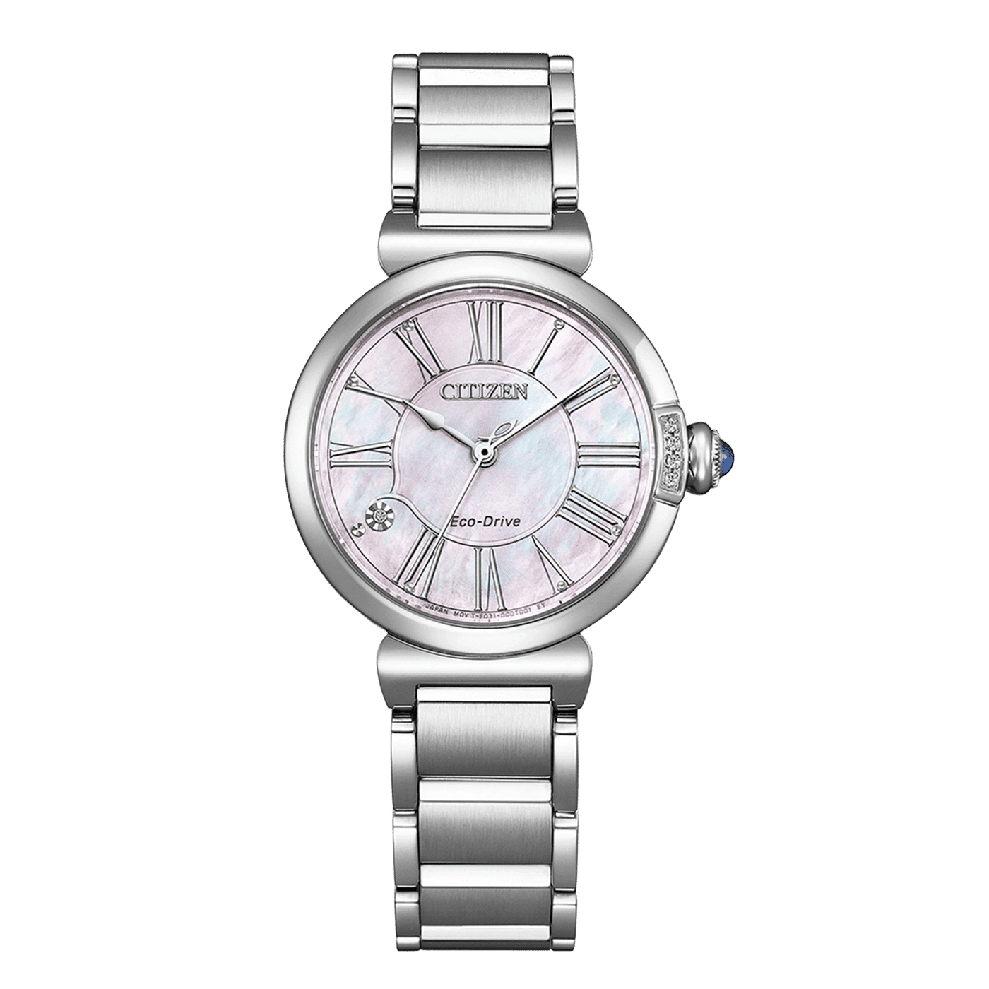 Citizen EM1060-87Y Damenuhr Eco-Drive • Saphirglas • Perlmutt-Zifferblatt