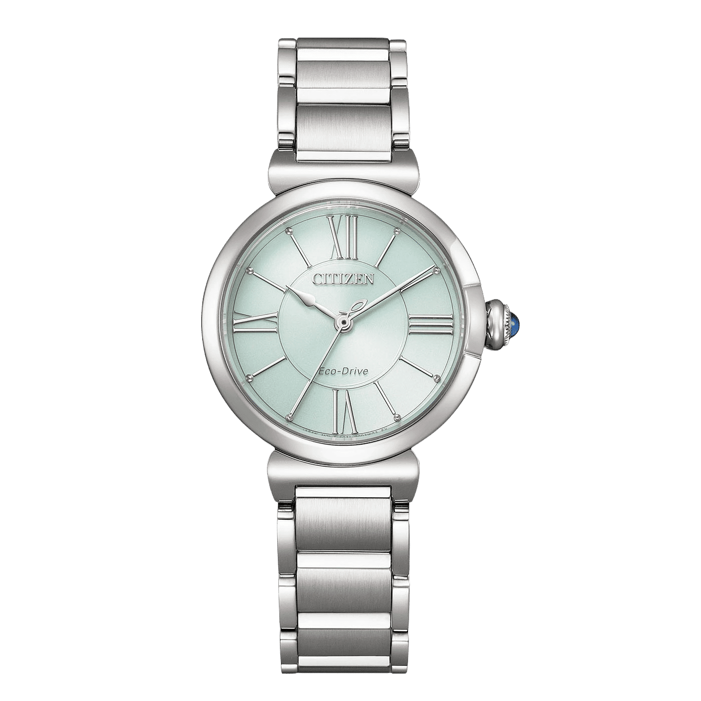 Citizen L EM1070-83L Damenuhr Grün • Eco-Drive Saphirglas • Edelstahlarmband
