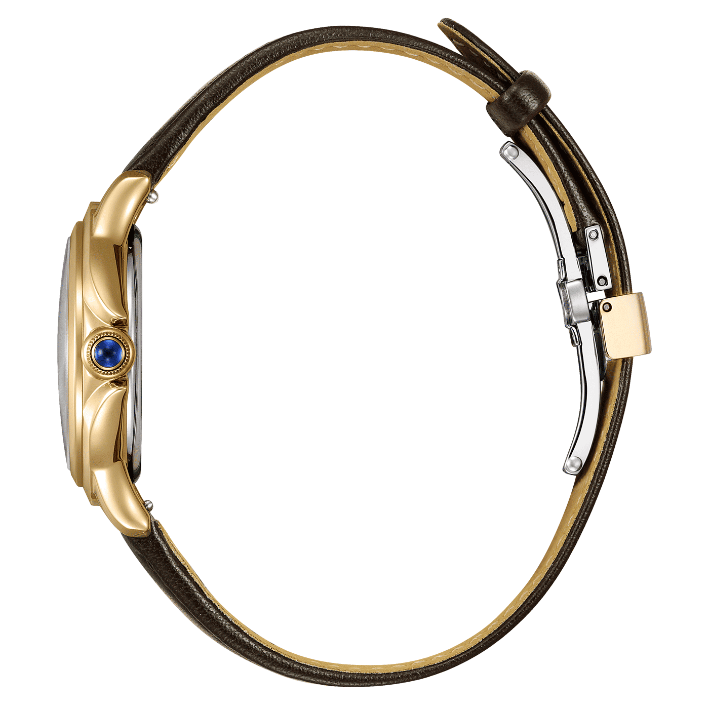 Citizen Ceci EM1163-09X Damenuhr Roségold • Eco-Drive Saphirglas • Apfelarmband Braun, Bild 2