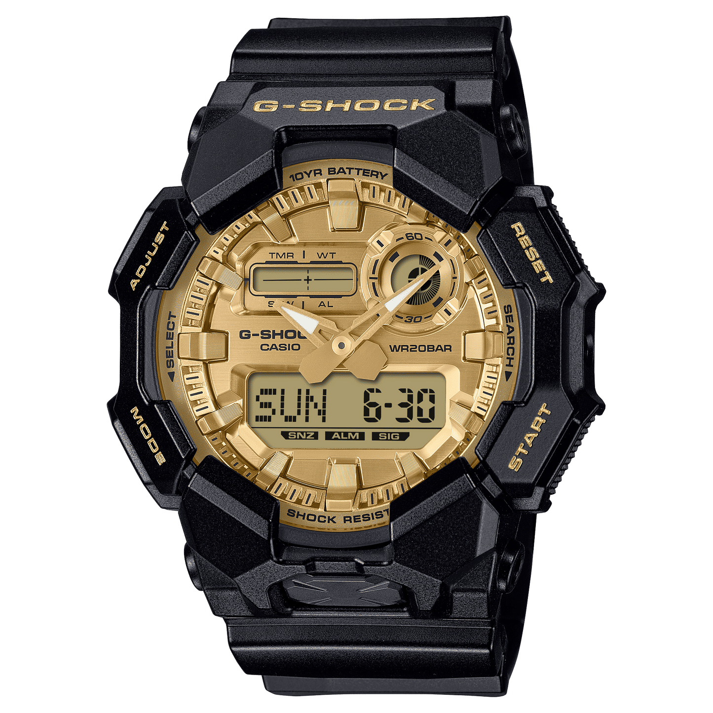 Casio GA-010GGB-1A9ER G-Shock Herrenuhr Schwarz/Gold • Ana-Digi Anzeige • 20 bar wasserdicht, Bild 2