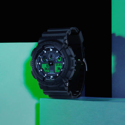 Casio G-Shock GA-100BEG-1AER Herren Armbanduhr Schwarz • Stoßfestes Resingehäuse • 200 m Wasserdichtigkeit, Bild 3