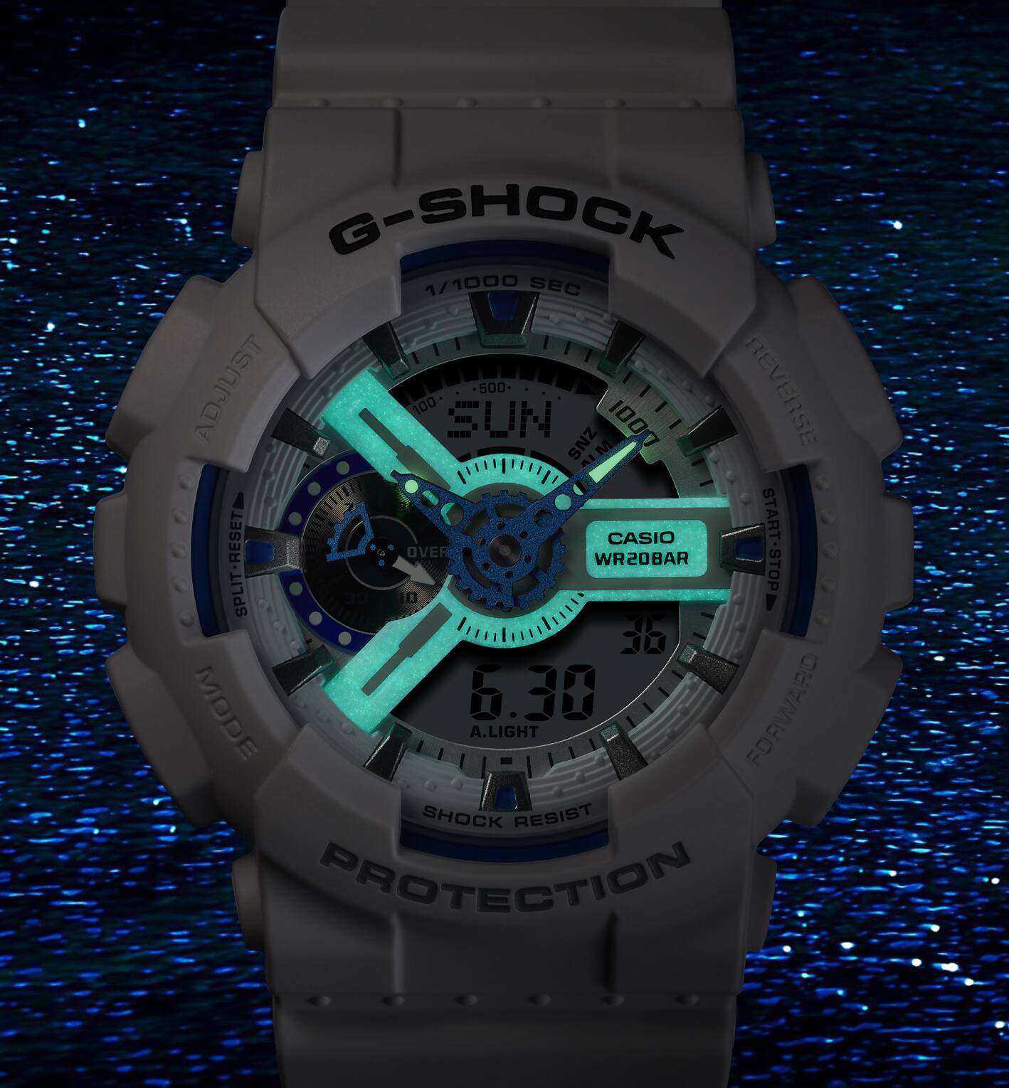 Casio G-Shock GA-110HDS-7AER Herrenuhr • Phosphoreszierendes Zifferblatt • 20 bar wasserdicht, Bild 4