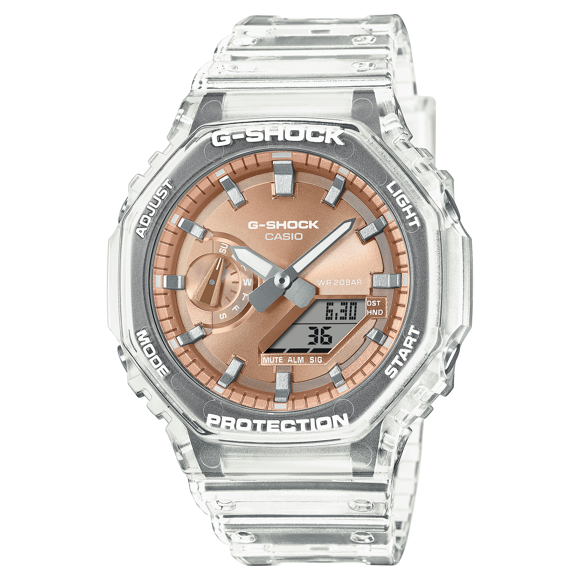Casio G-Shock Classic GA-2100BM-7A5ER Herren • Transluzentes Resin-Gehäuse • Analogdigital mit Weltzeit, Bild 2