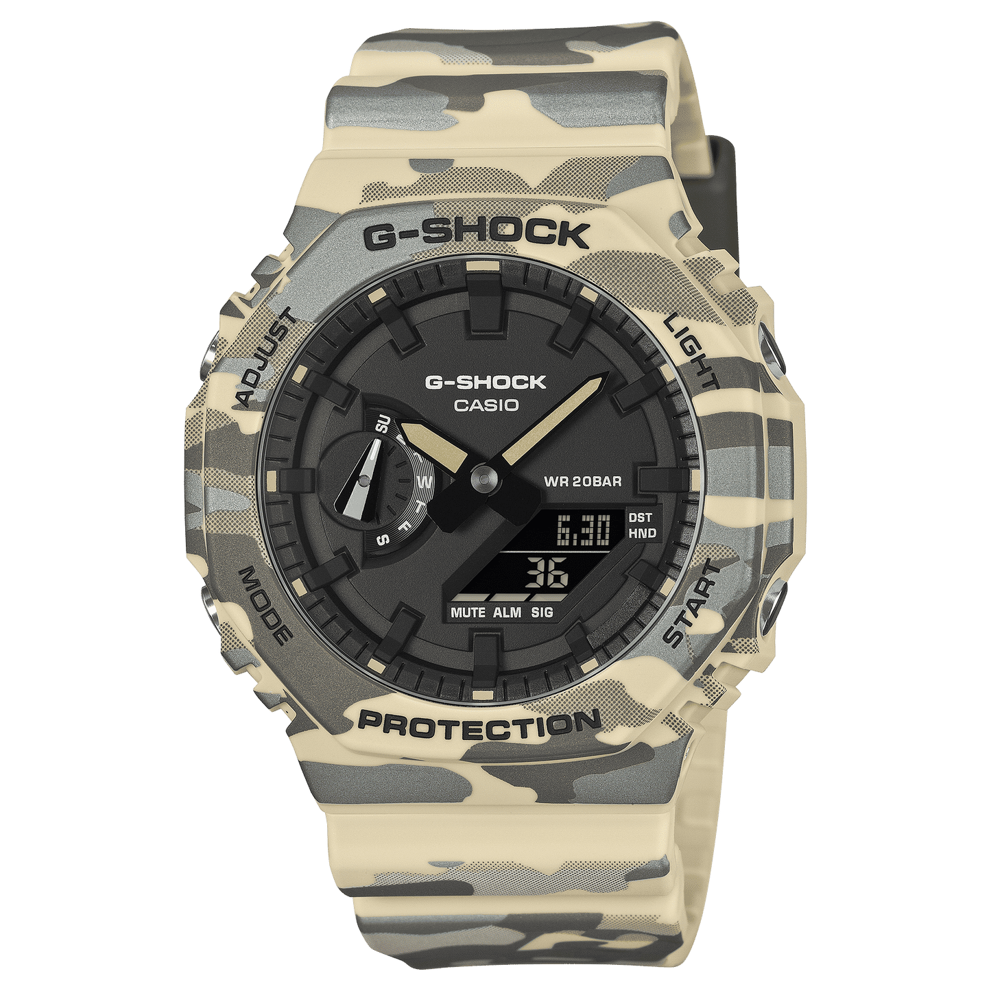 Casio G-Shock GA-2100CM-5AER Herrenuhr • Tarnmuster-Design • 20 BAR Wasserdicht, Bild 2