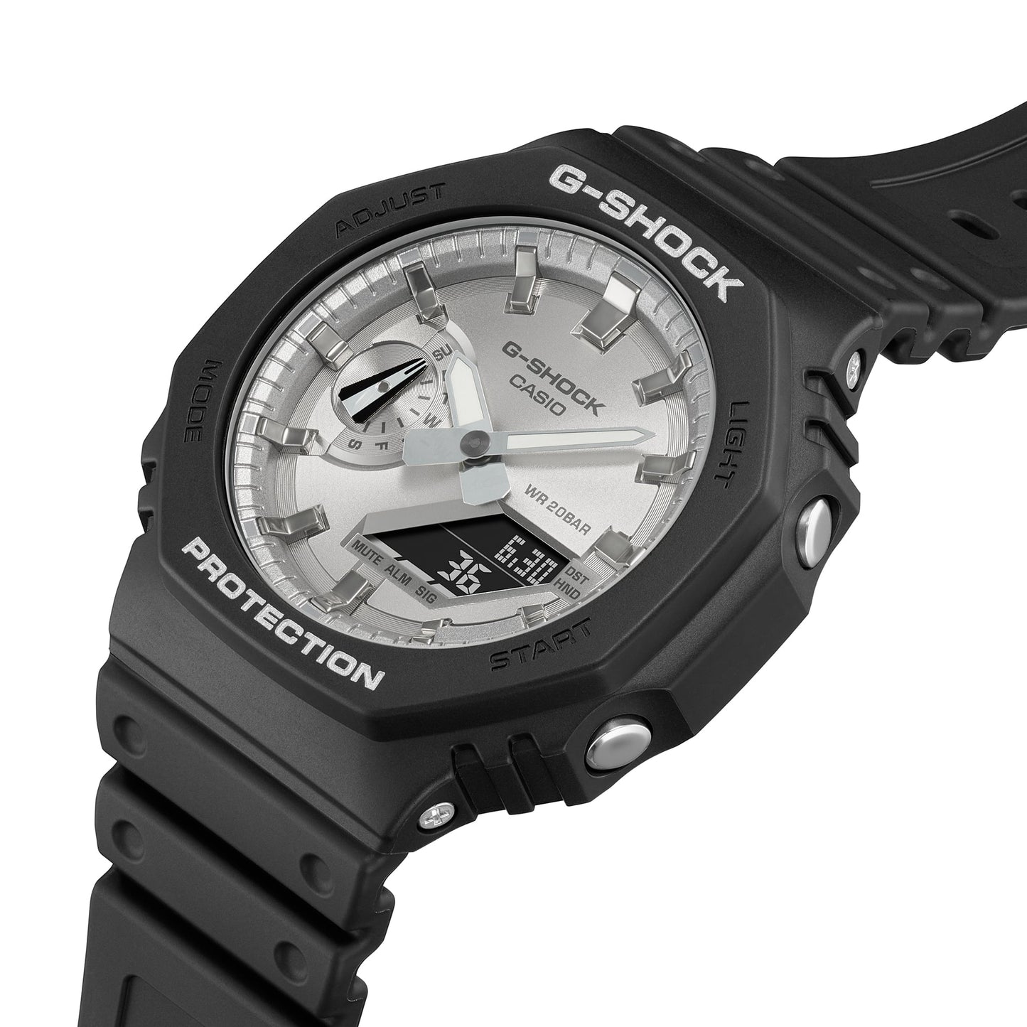 Casio GA-2100SB-1AER G-Shock Classic Herrenuhr Silber • Carbon Core Guard • 20 BAR wasserdicht, Bild 7