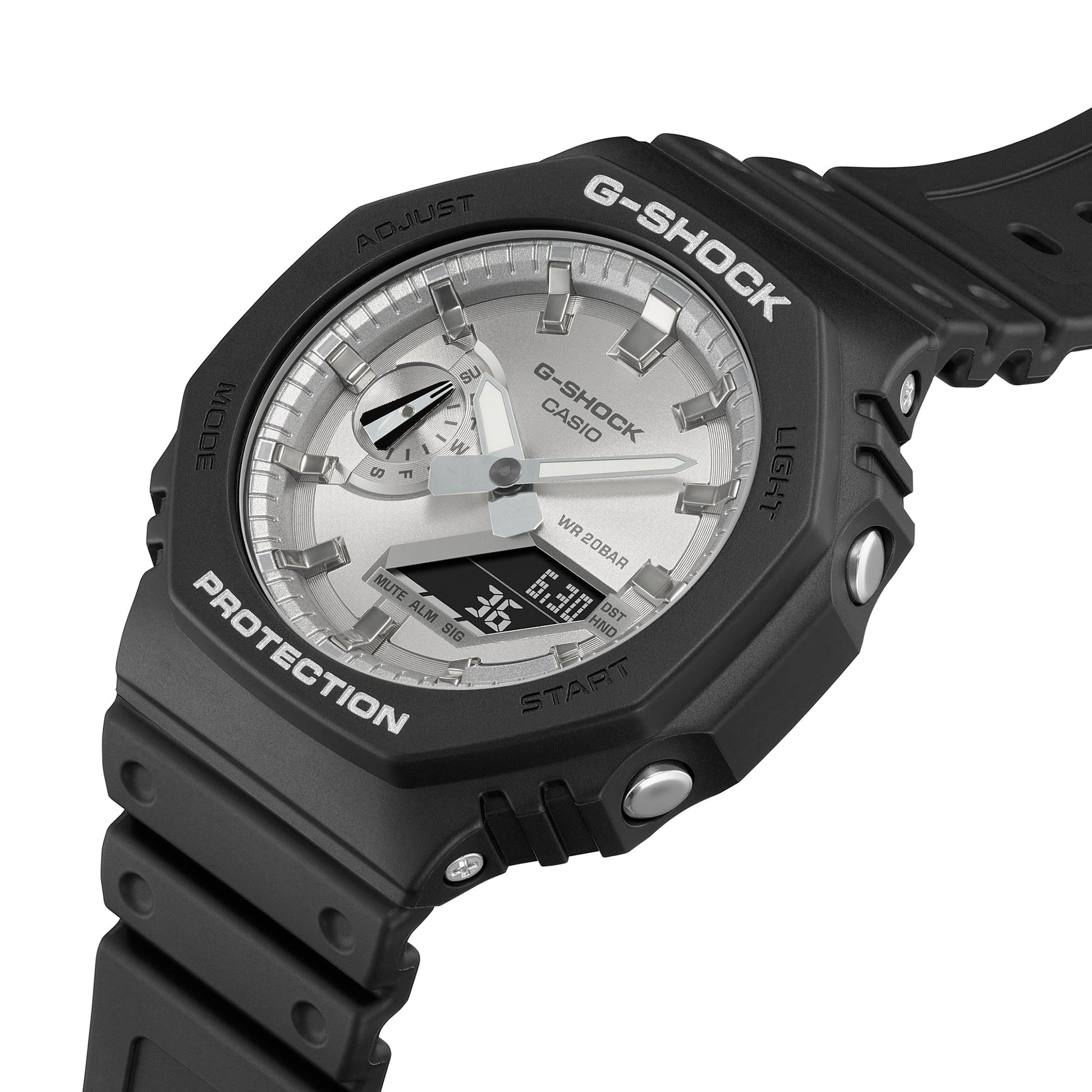 Casio GA-2100SB-1AER G-Shock Classic Herrenuhr Silber • Carbon Core Guard • 20 BAR wasserdicht, Bild 7