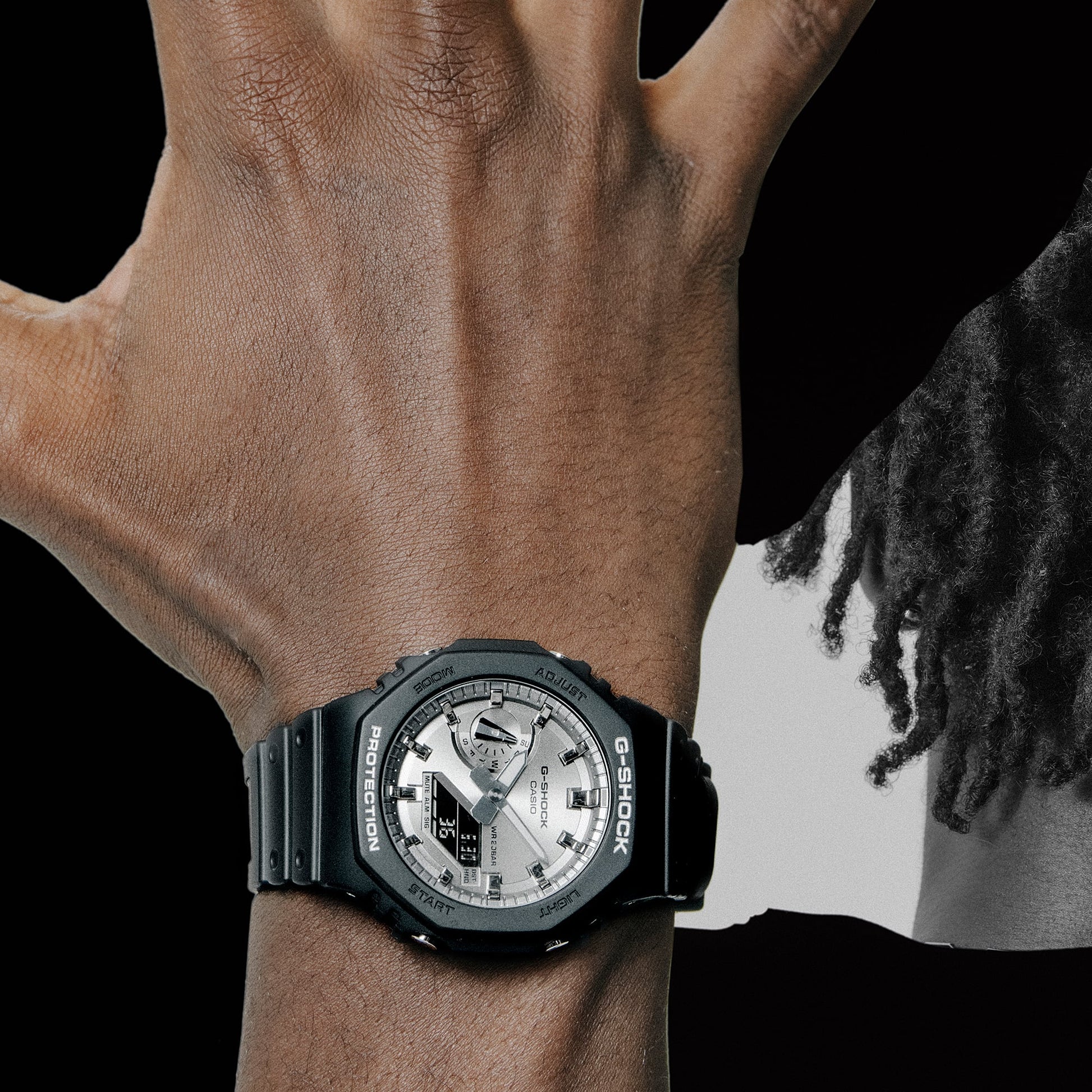 Casio GA-2100SB-1AER G-Shock Classic Herrenuhr Silber • Carbon Core Guard • 20 BAR wasserdicht, Bild 3