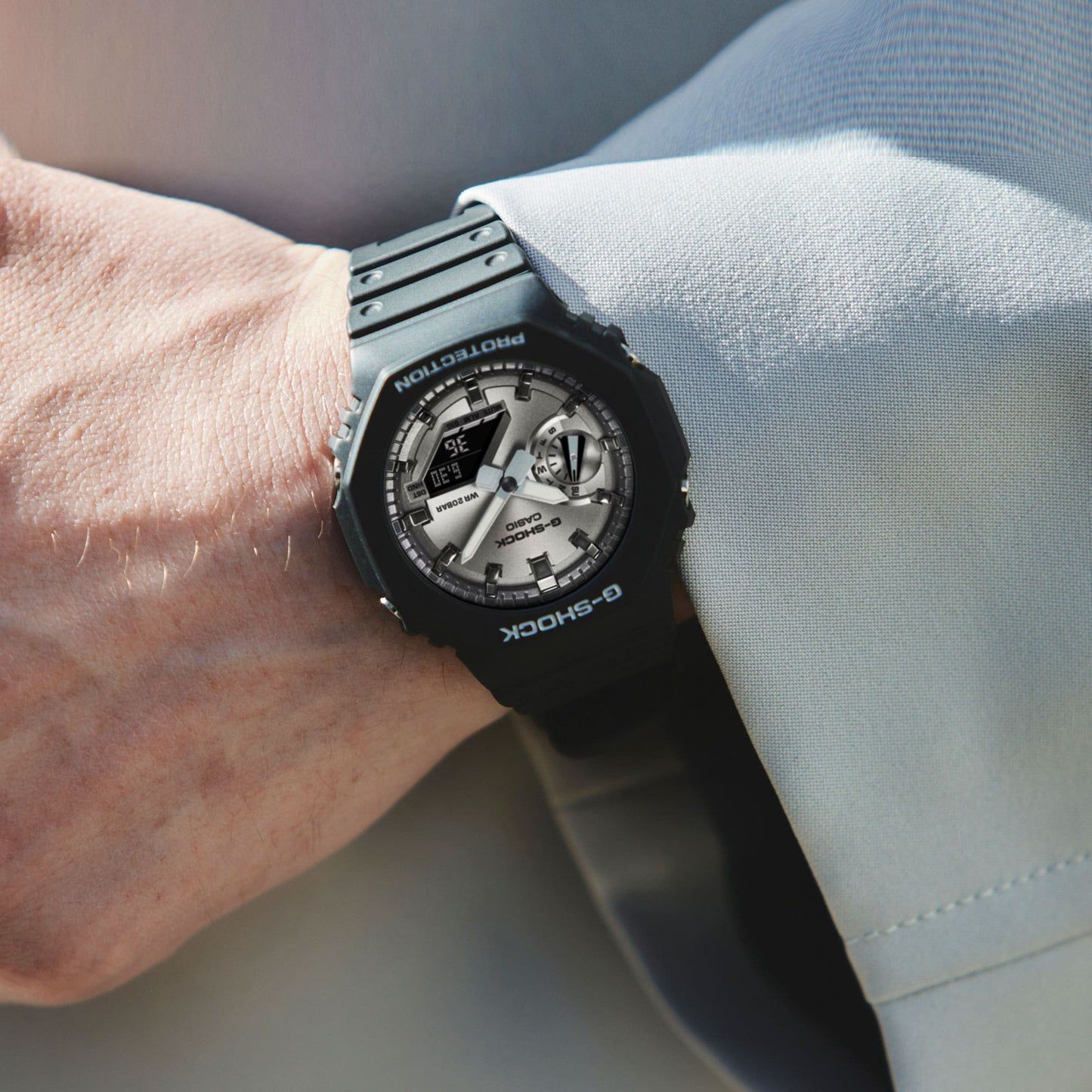 Casio GA-2100SB-1AER G-Shock Classic Herrenuhr Silber • Carbon Core Guard • 20 BAR wasserdicht, Bild 11