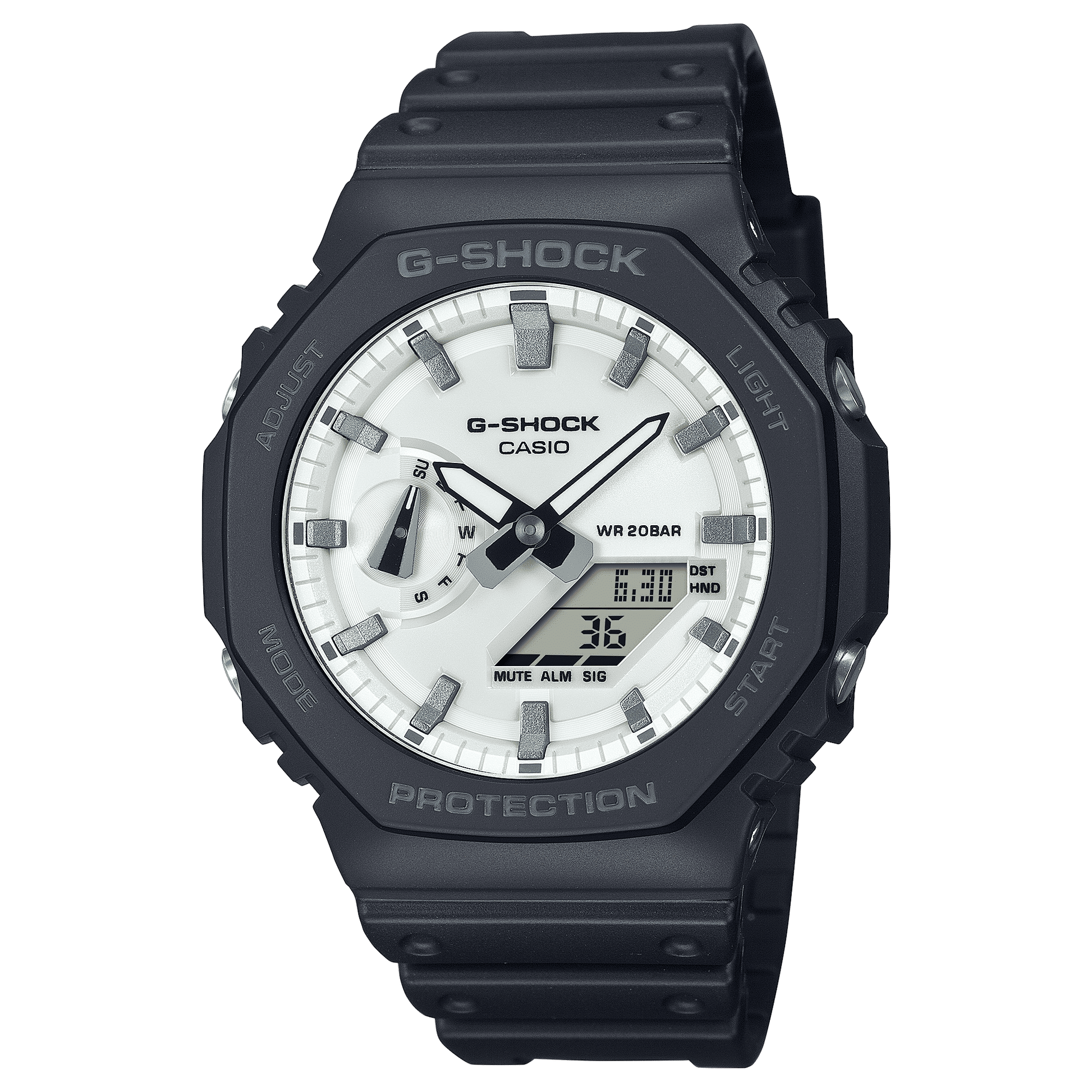 Casio G-SHOCK GA-2100WD-1AER Herrenuhr • Monochromatisches Design • Carbon Core Guard, Bild 2