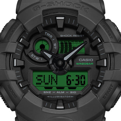 Casio G-Shock GA-700BEG-1AER Herrenuhr Schwarz-Elektrogrün • Analog-Digital • 20 bar wasserdicht, Bild 5