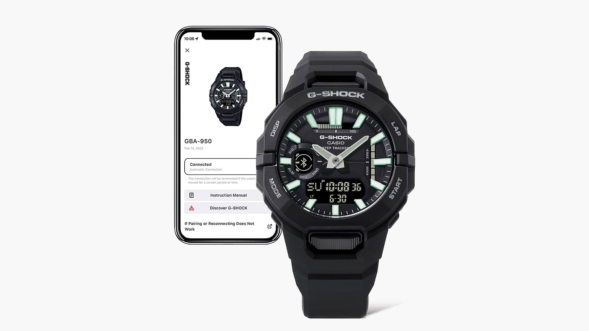 Casio G-Shock GBA-950-1AER Herrenuhr • Schrittzähler & GPS-Tempo • Bluetooth Smartphone-Link, Bild 6