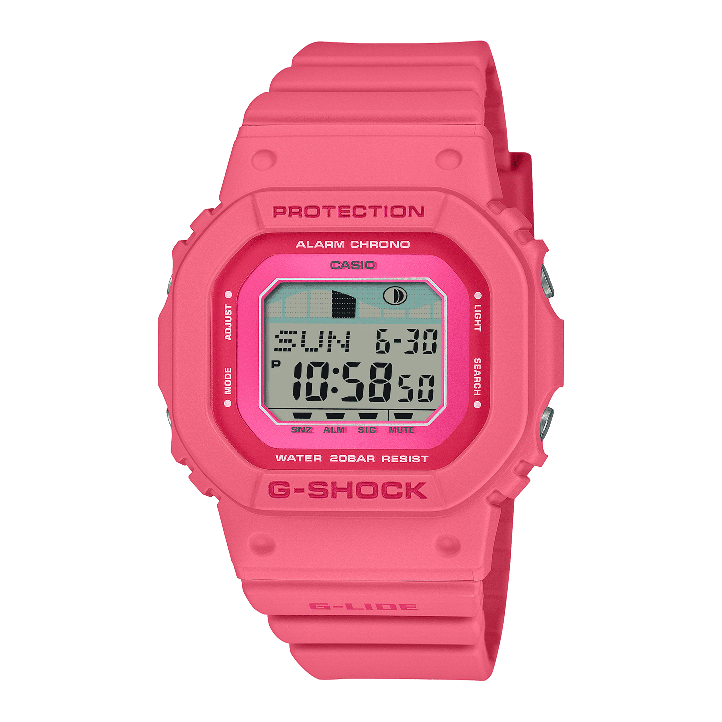 Casio GLX-S5610-4ER Damen Digitaluhr G-Lide Pink • Gezeitengrafik & Monddaten • Biobasiertes Resin, Bild 2