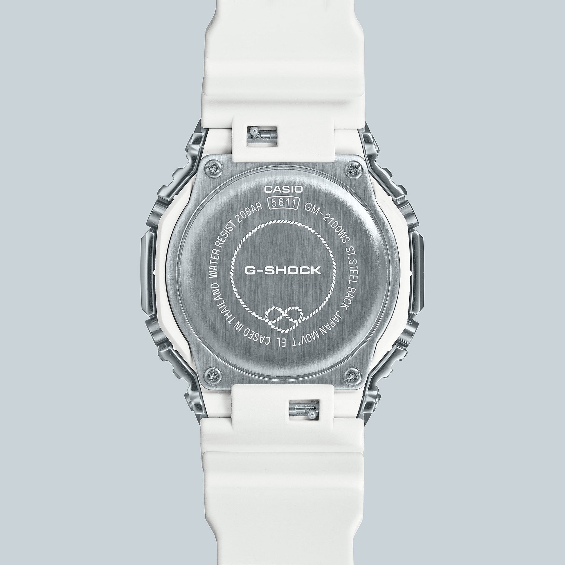 Casio GM-2100WS-7AER G-Shock Classic Herrenuhr Weiß • Metallverkleidung & Mineralglas • Stoßfest bis 20 bar, Bild 5