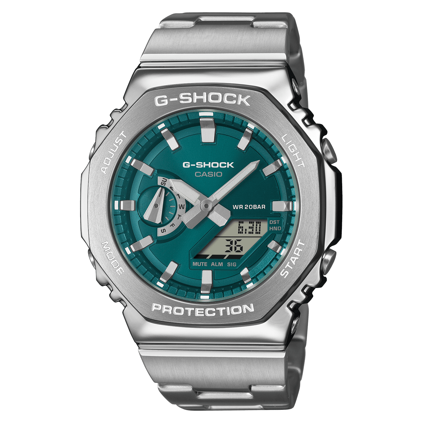 Casio G-Shock GM-2110D-3A1ER Herrenuhr • Metalllünette & Metallarmband • Analog-Digital, Bild 2