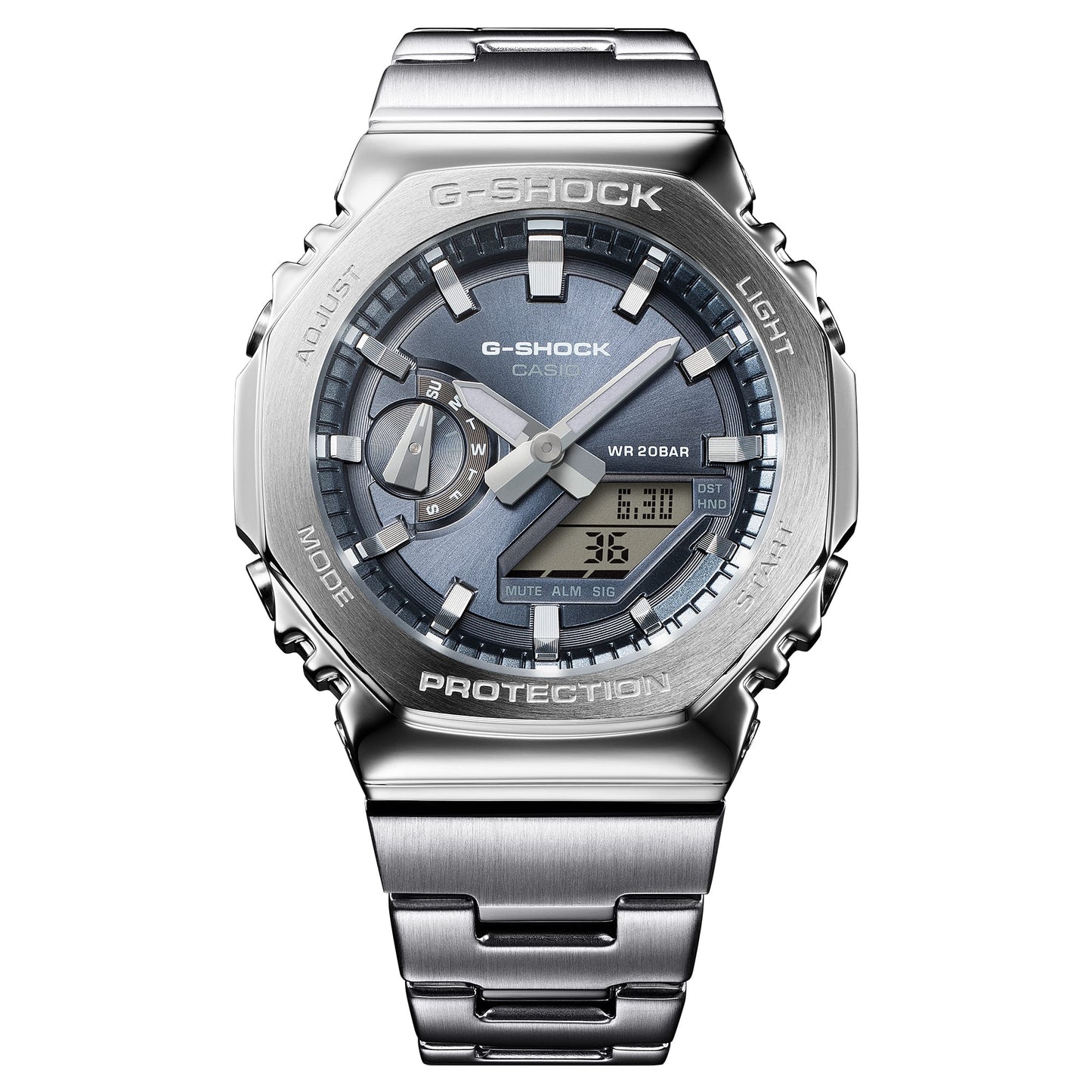 Casio G-Shock GM-2110D-8AER Herrenuhr • Achteckige Edelstahllünette • Analog-Digital, Bild 8