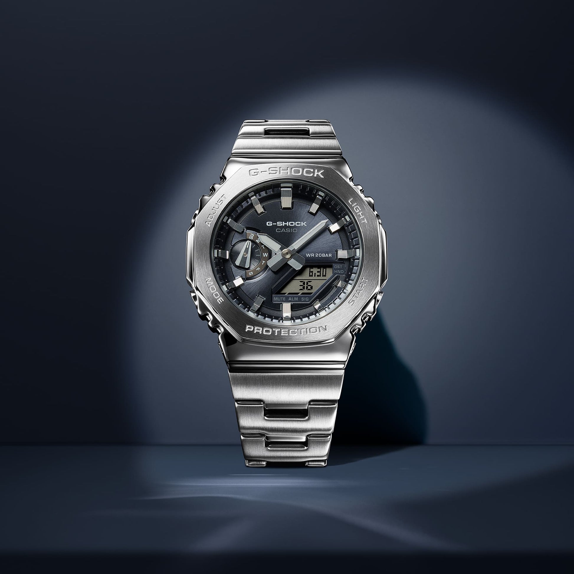 Casio G-Shock GM-2110D-8AER Herrenuhr • Achteckige Edelstahllünette • Analog-Digital, Bild 4