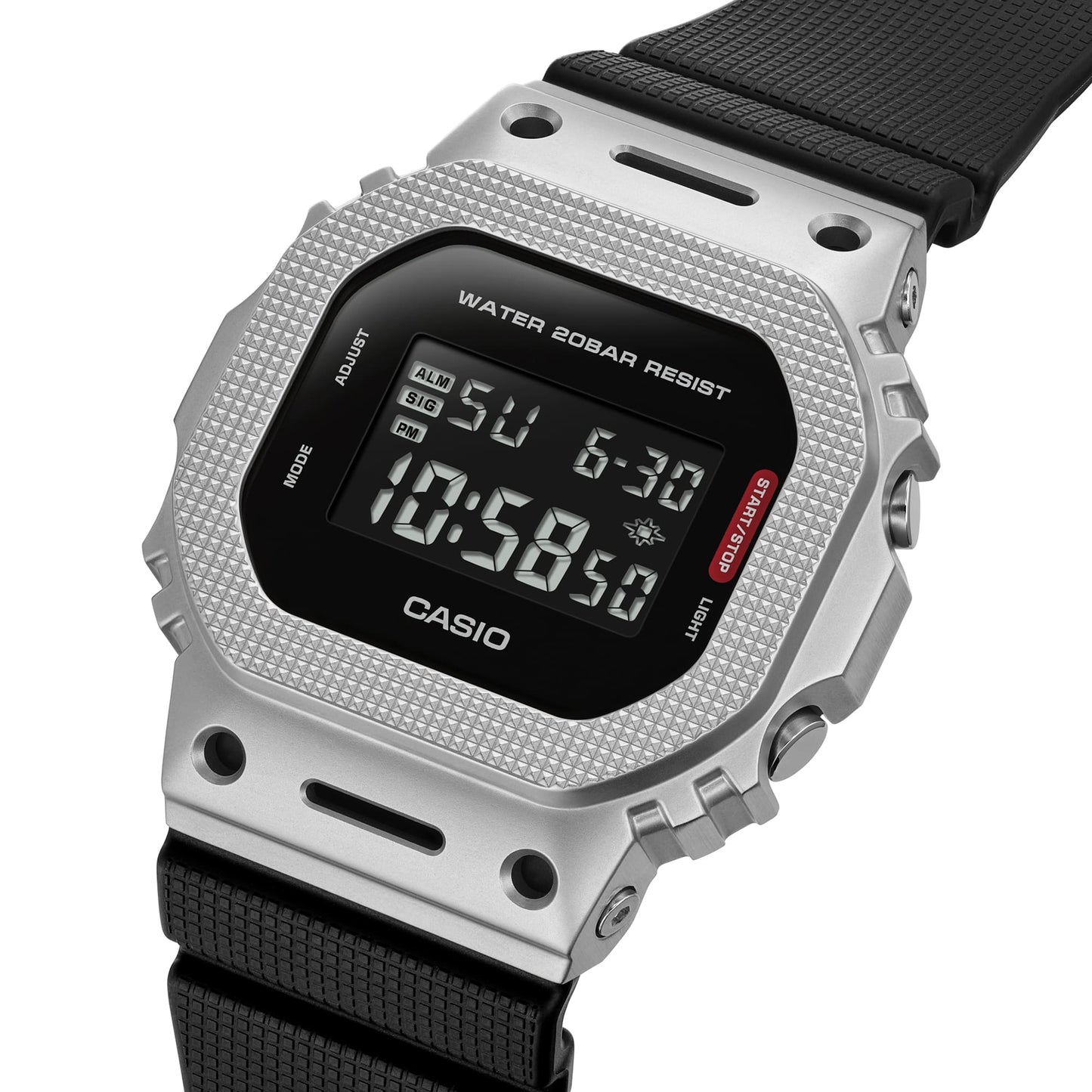 Casio G-Shock GM-5600M-1ER Herrenuhr • Metalllünette aus Edelstahl • Stoßfest & 20 bar wasserdicht, Bild 4