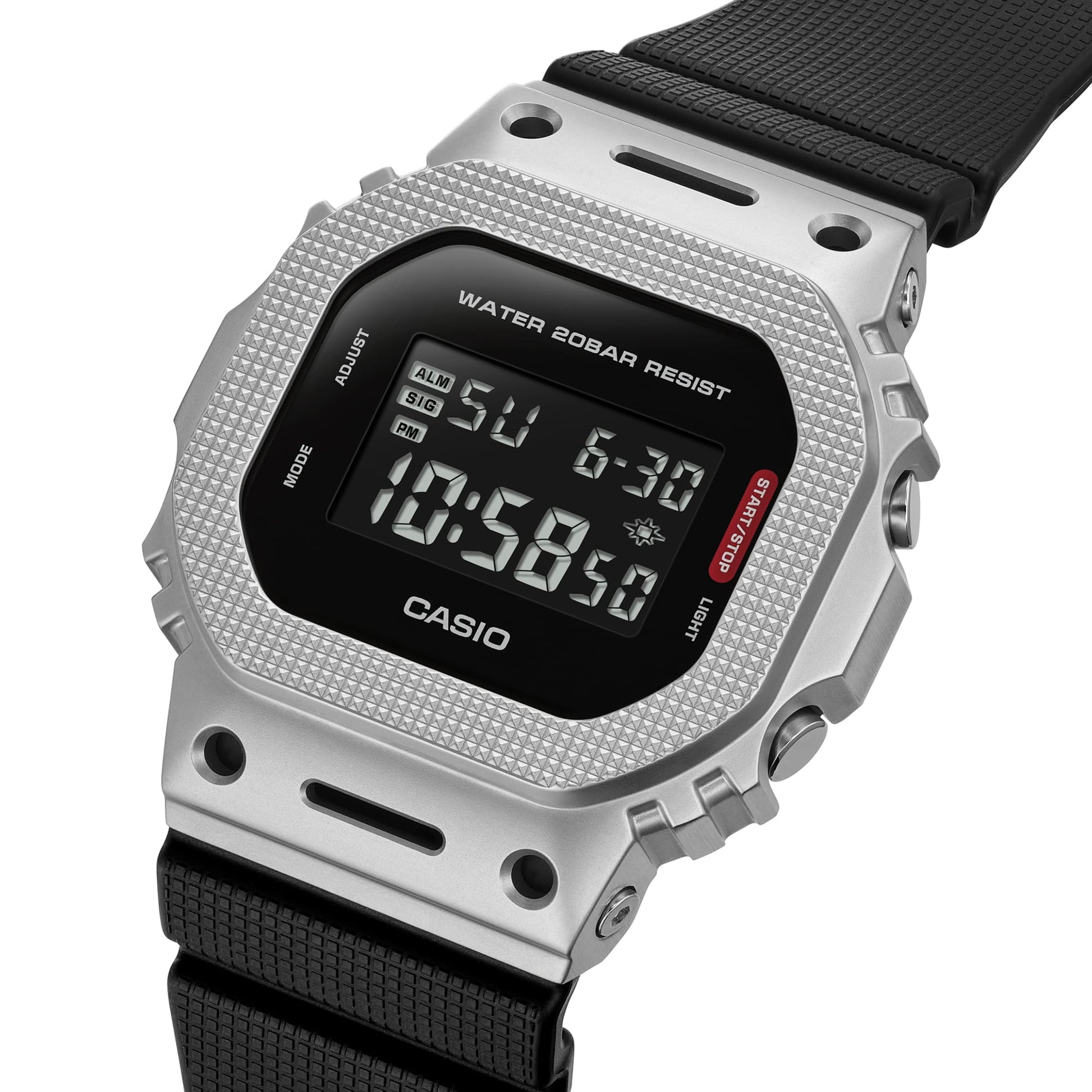 Casio G-Shock GM-5600M-1ER Herrenuhr • Metalllünette aus Edelstahl • Stoßfest & 20 bar wasserdicht, Bild 4