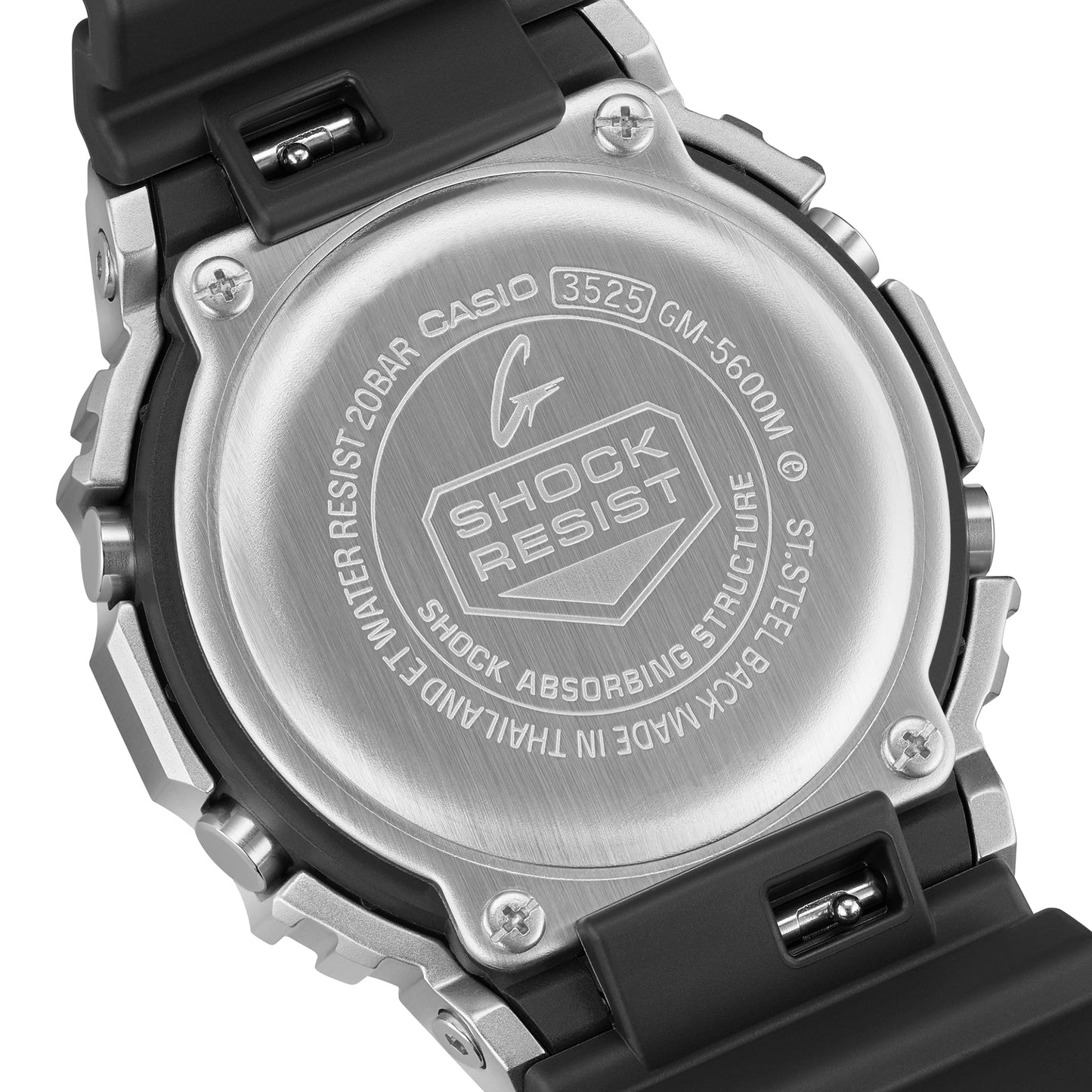 Casio G-Shock GM-5600M-1ER Herrenuhr • Metalllünette aus Edelstahl • Stoßfest & 20 bar wasserdicht, Bild 11