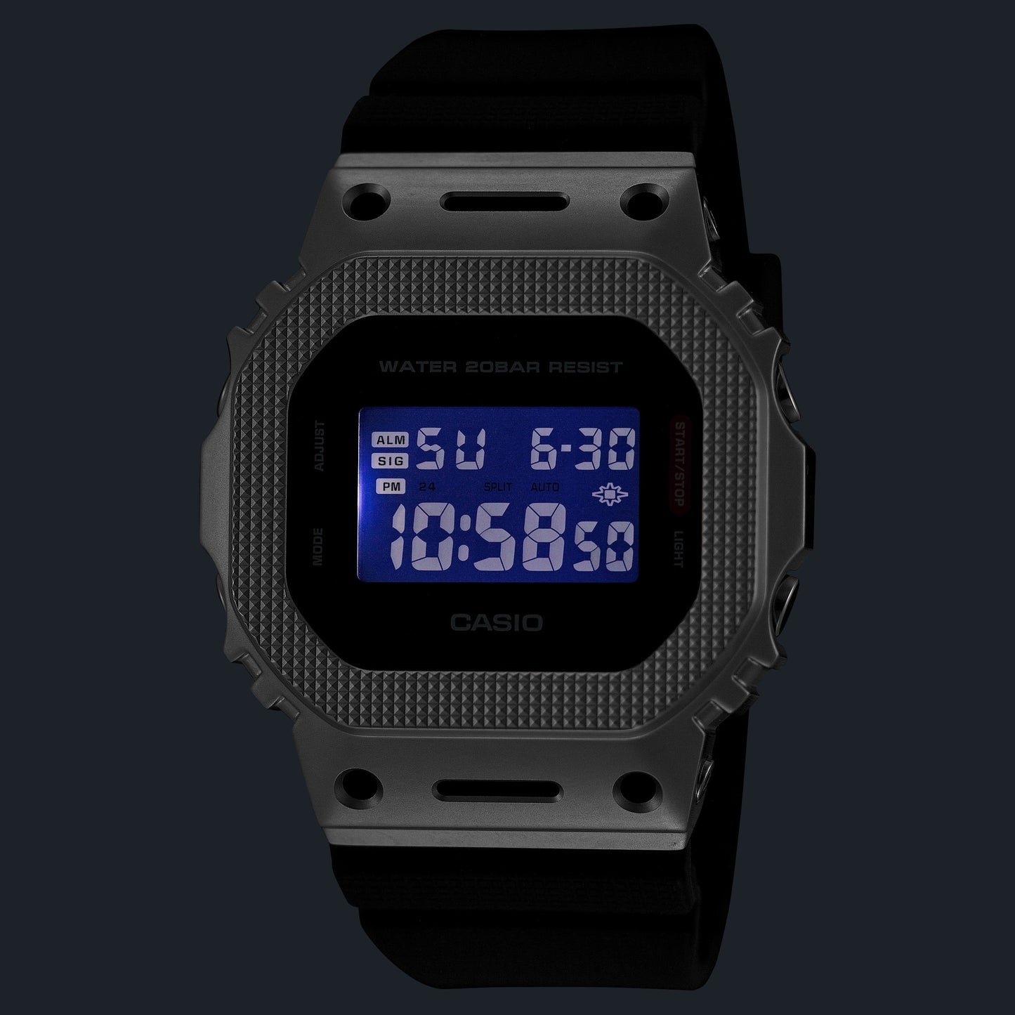 Casio G-Shock GM-5600M-1ER Herrenuhr • Metalllünette aus Edelstahl • Stoßfest & 20 bar wasserdicht, Bild 8