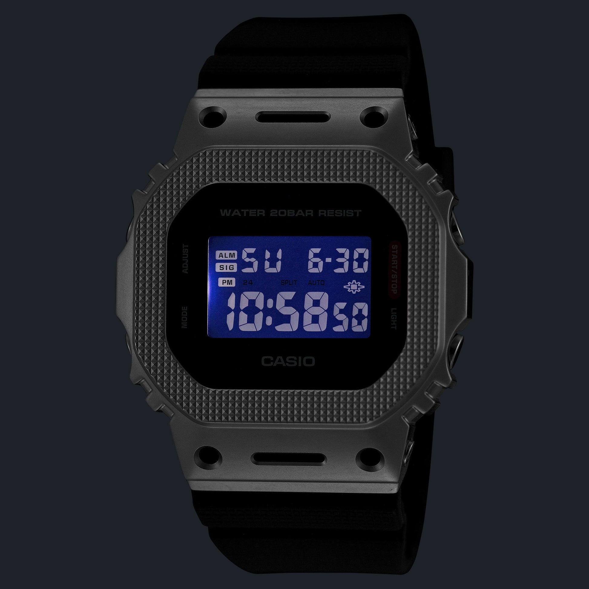 Casio G-Shock GM-5600M-1ER Herrenuhr • Metalllünette aus Edelstahl • Stoßfest & 20 bar wasserdicht, Bild 8