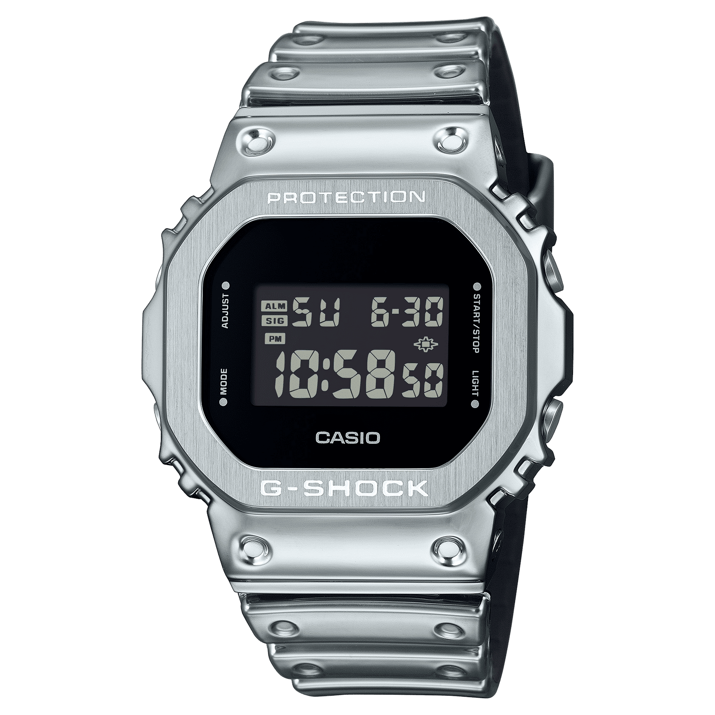 Casio GM-5600YM-8ER G-Shock Herrenuhr Silber • Edelstahllünette • 20 bar wasserdicht, Bild 2