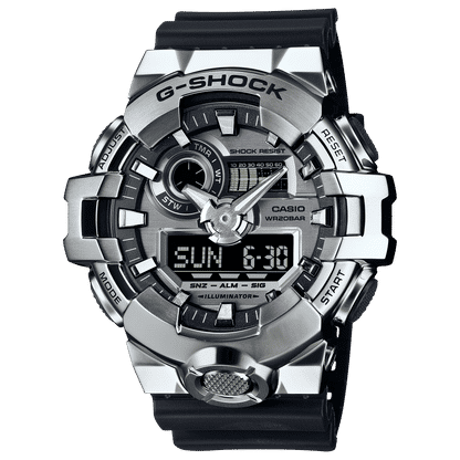 Casio GM-700-1AER G-Shock Classic Herrenuhr Schwarz • Analog-Digital • Edelstahl-Lünette, Bild 6