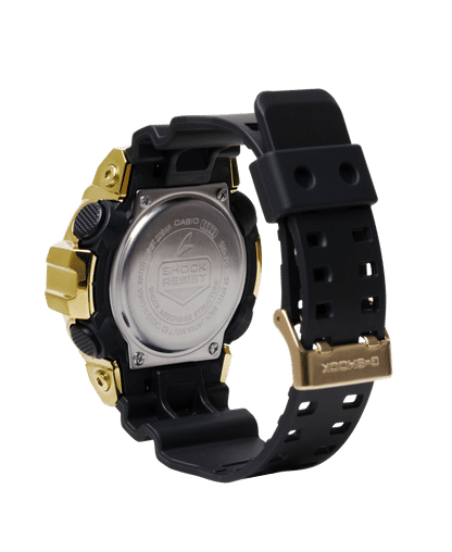 Casio GM-700G-9AER G-Shock Classic Herrenuhr Schwarz-Gold • Edelstahlgehäuse mit Goldionenbeschichtung •