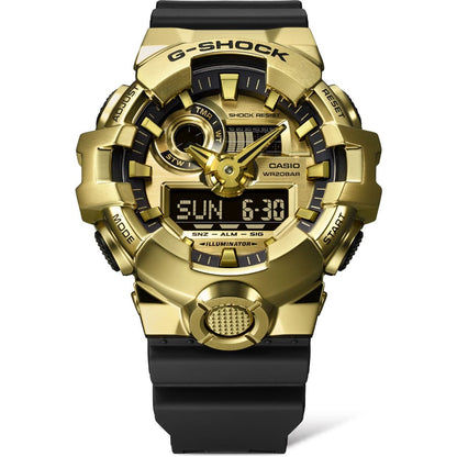 Casio GM-700G-9AER G-Shock Classic Herrenuhr Schwarz-Gold • Edelstahlgehäuse mit Goldionenbeschichtung •
