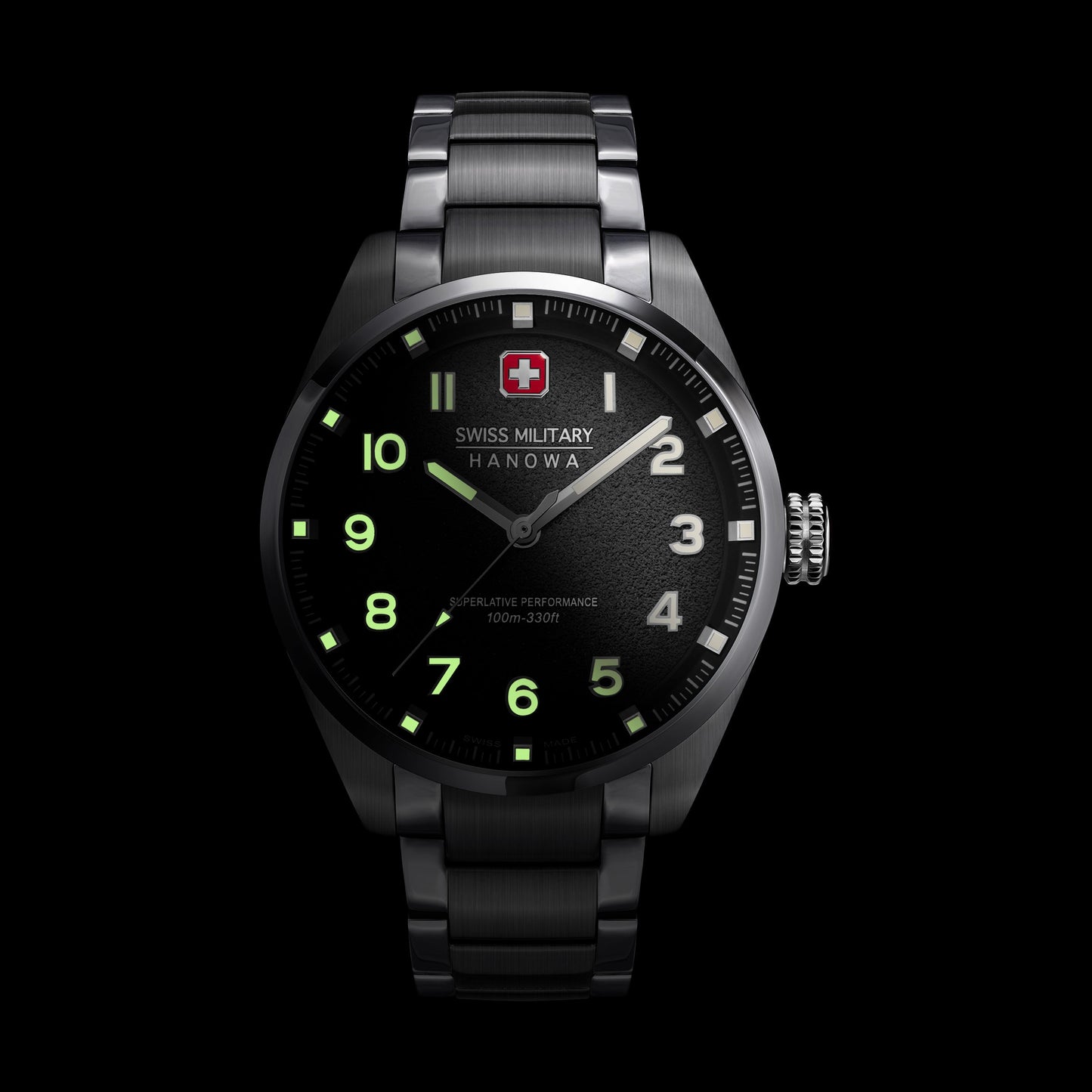 Swiss Military Hanowa Greyhound SMWGA0001505 Herren Armbanduhr Schwarz • Saphirglas • 10 Bar Wasserdicht, Bild 5
