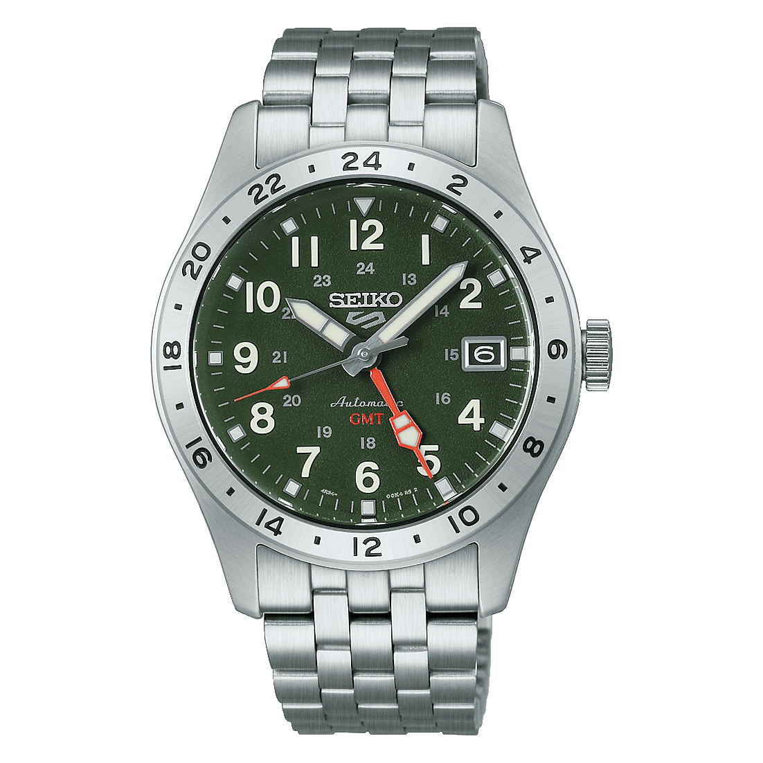 Seiko 5 Sports HDB001K1 Herren Armbanduhr • Automatikwerk mit GMT • Sichtboden