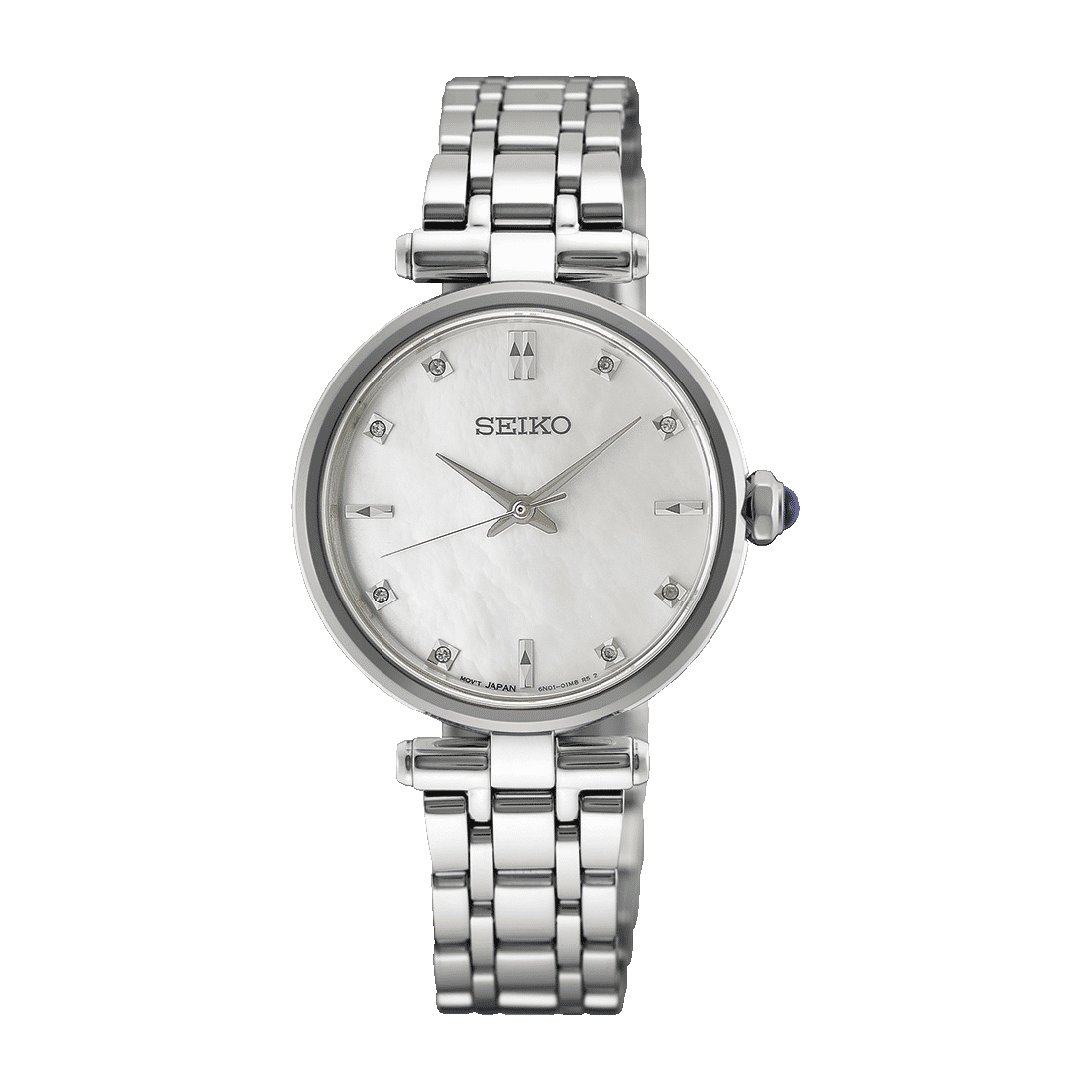 Seiko Conceptual HGH005P1 Damen Armbanduhr Silber • Saphirglas • Diamant-Zifferblatt