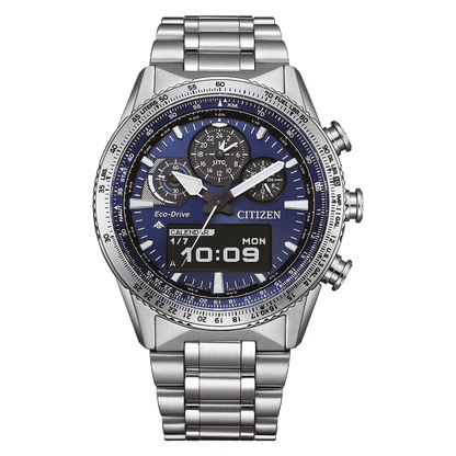 Citizen Promaster Sky JV2000-51L Herrenuhr • Eco-Drive Saphirglas • Pilot Chronograph