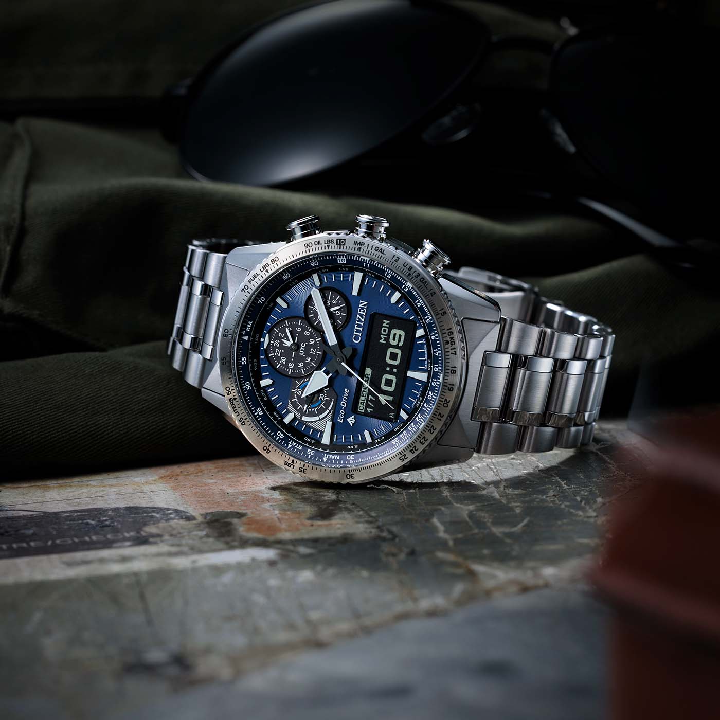 Citizen Promaster Sky JV2000-51L Herrenuhr • Eco-Drive Saphirglas • Pilot Chronograph, Bild 10