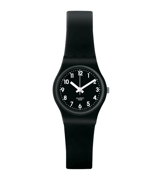Swatch Originals LB170E Lady Black Single Damenuhr Schwarz • Kunststoffgehäuse • Silikonarmband