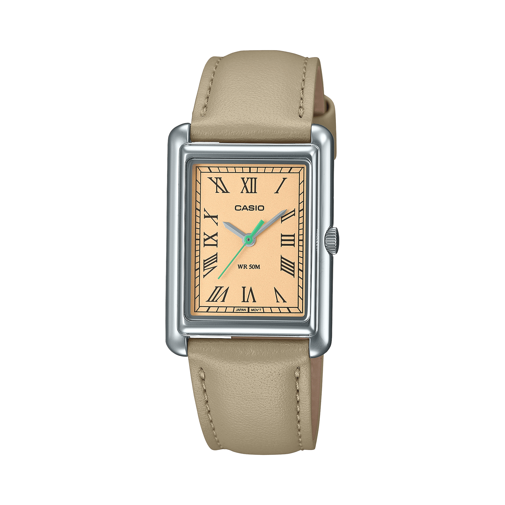 Casio LTP-B165L-5BVEF Damen Armbanduhr Beige • Mineralglas • Echtlederband, Bild 2