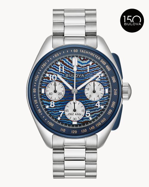 Bulova Lunar Pilot 98A329 Herrenuhr Blau • Saphirglas • Limited Edition