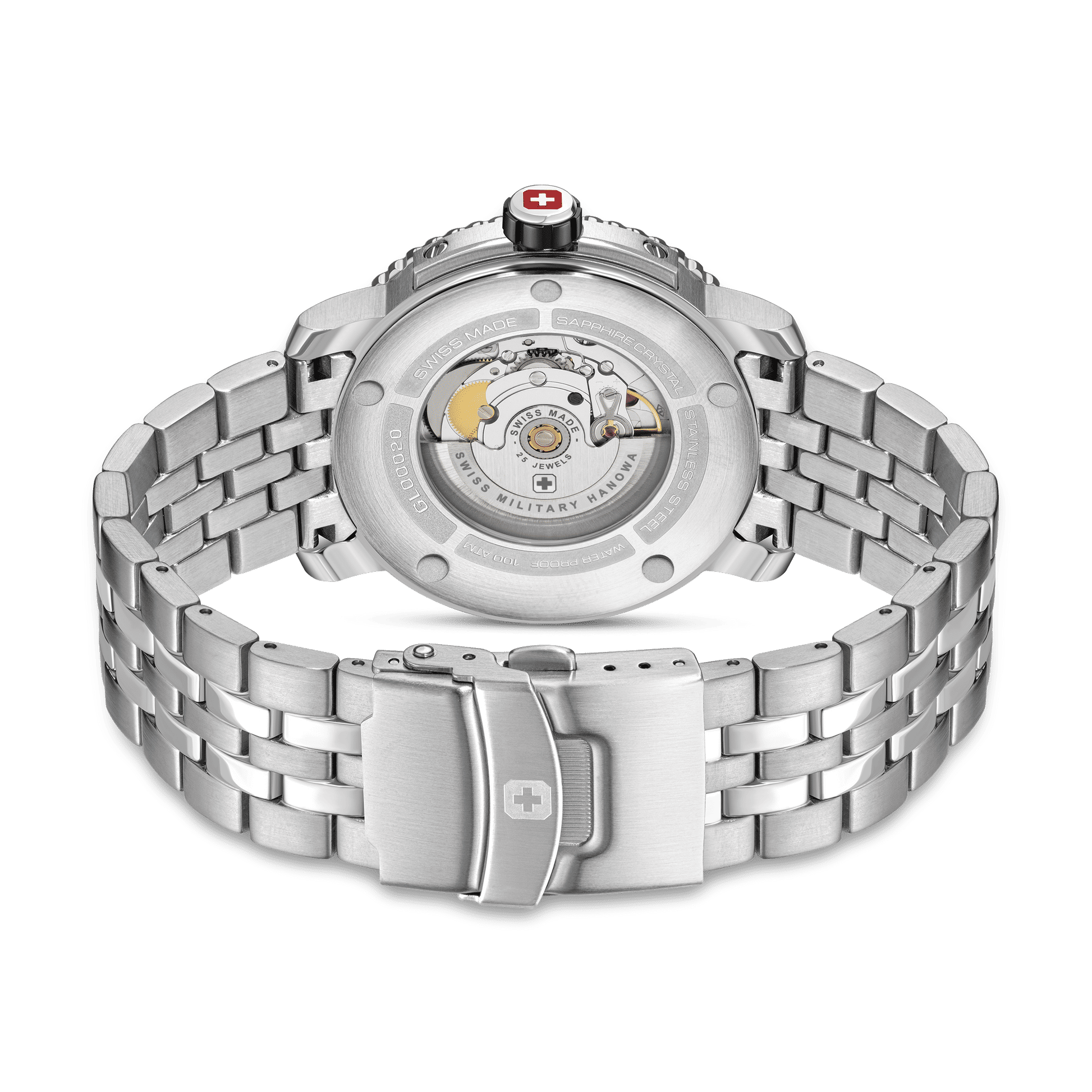 Swiss Military Hanowa Maitre Plongeur SMWGL0002001-SET Herrenuhr Schwarz • Automatikwerk Soprod P024 • 1000 m Wasserdicht