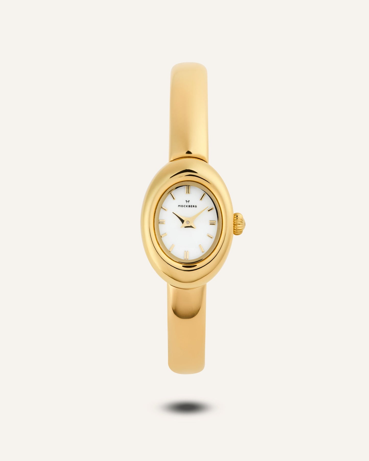 Mockberg Belle Oval Petite MB1771 Damen Armbanduhr Goldfarben • Mineralglas • Bangle-Armband