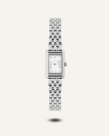 Mockberg Timeless Petite MB1772 Damen Armbanduhr Silber • Mineralglas • Edelstahlarmband
