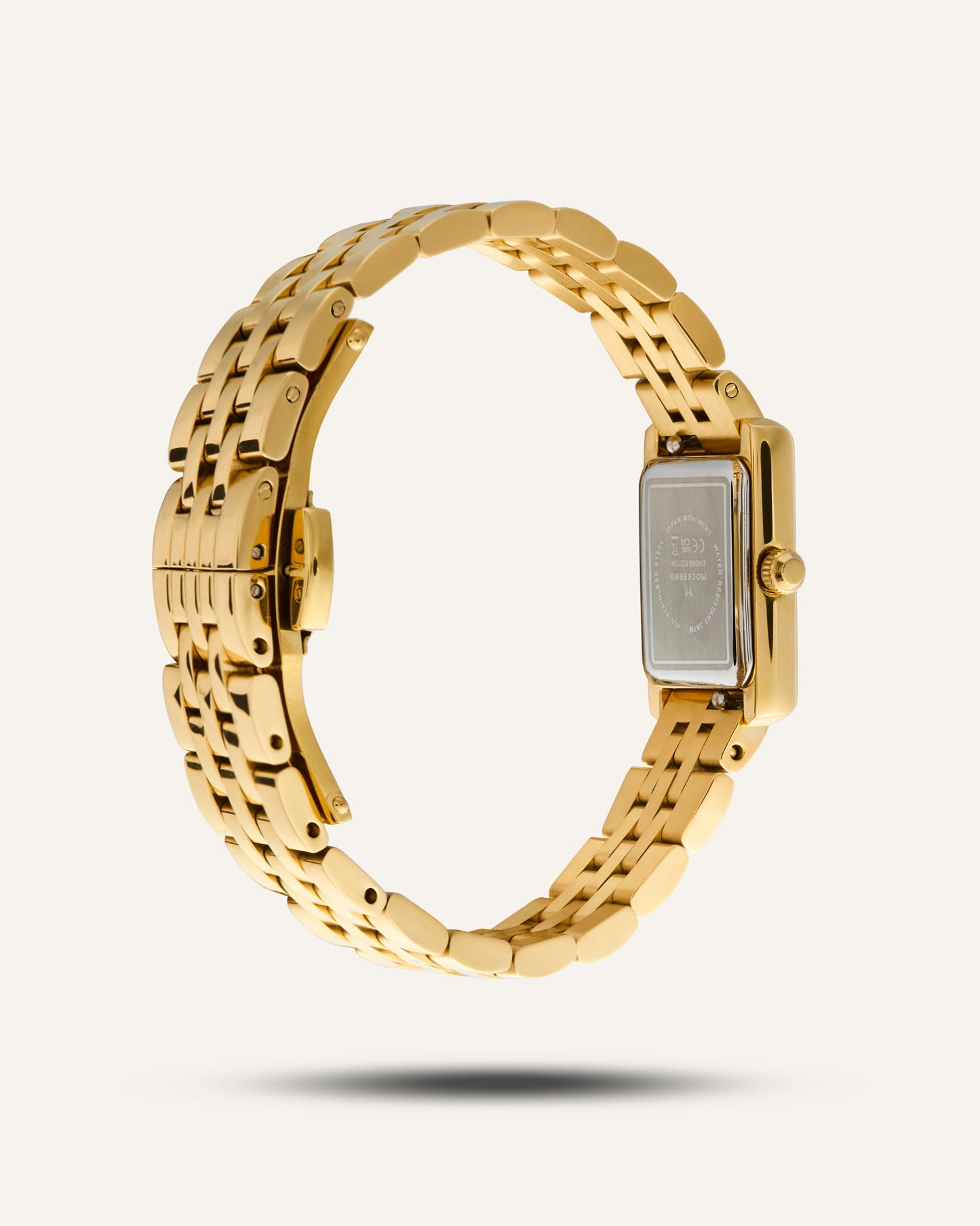 Mockberg Timeless Petite MB1773 Damen Armbanduhr Weiß • Mineralglas • Goldfarben Gliederband, Bild 5