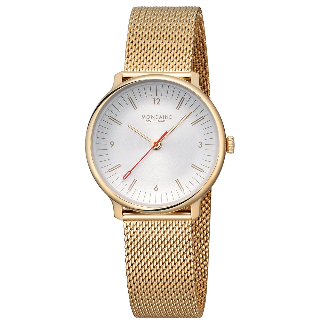 Mondaine Doppio MLE.33111.SM Damenuhr Silber • Saphirglas • Swiss Made Quarzwerk, Bild 8