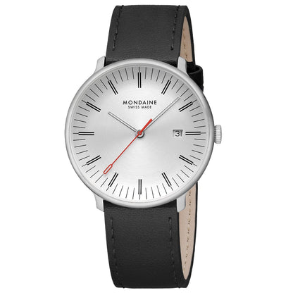 Mondaine Doppio MLE.41210.LBV Herrenuhr Schwarz • Saphirglas mit Antireflexbeschichtung • Swiss Made Quarzwerk, Bild 10