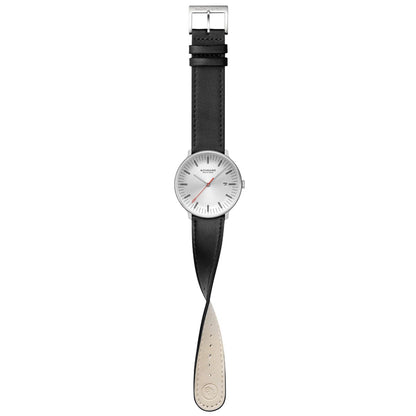 Mondaine Doppio MLE.41210.LBV Herrenuhr Schwarz • Saphirglas mit Antireflexbeschichtung • Swiss Made Quarzwerk, Bild 11