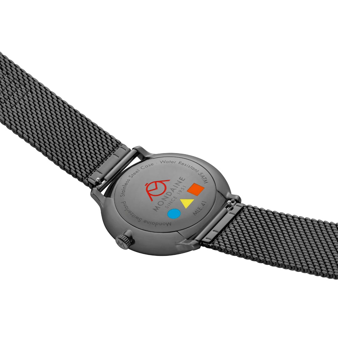 Mondaine Doppio MLE.41221.SM Herrenuhr Dunkelgrau • Saphirglas • Swiss Made Quarzwerk, Bild 5