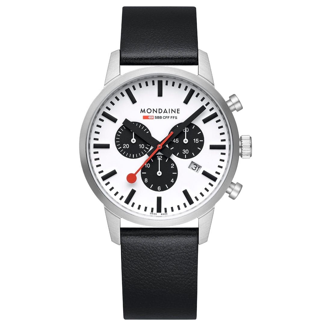 Mondaine Neo MSD.41410.LBV Herrenuhr Schwarz • Saphirglas • Quarz-Chronograph